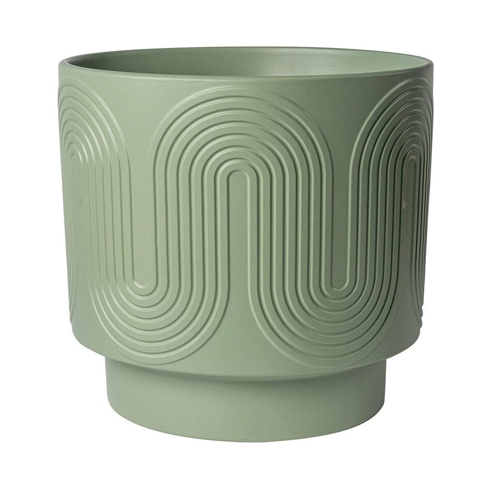 Ceramic pots for plants style embossed flower pot