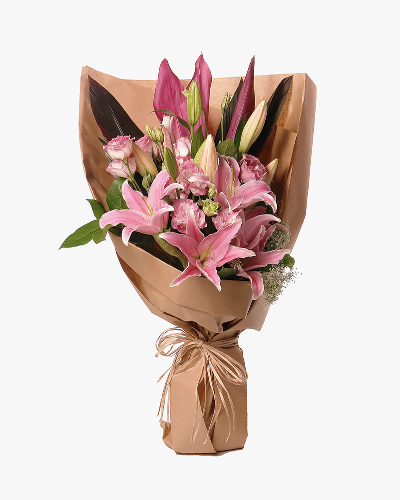 Oriental Pink Lilies Bunch