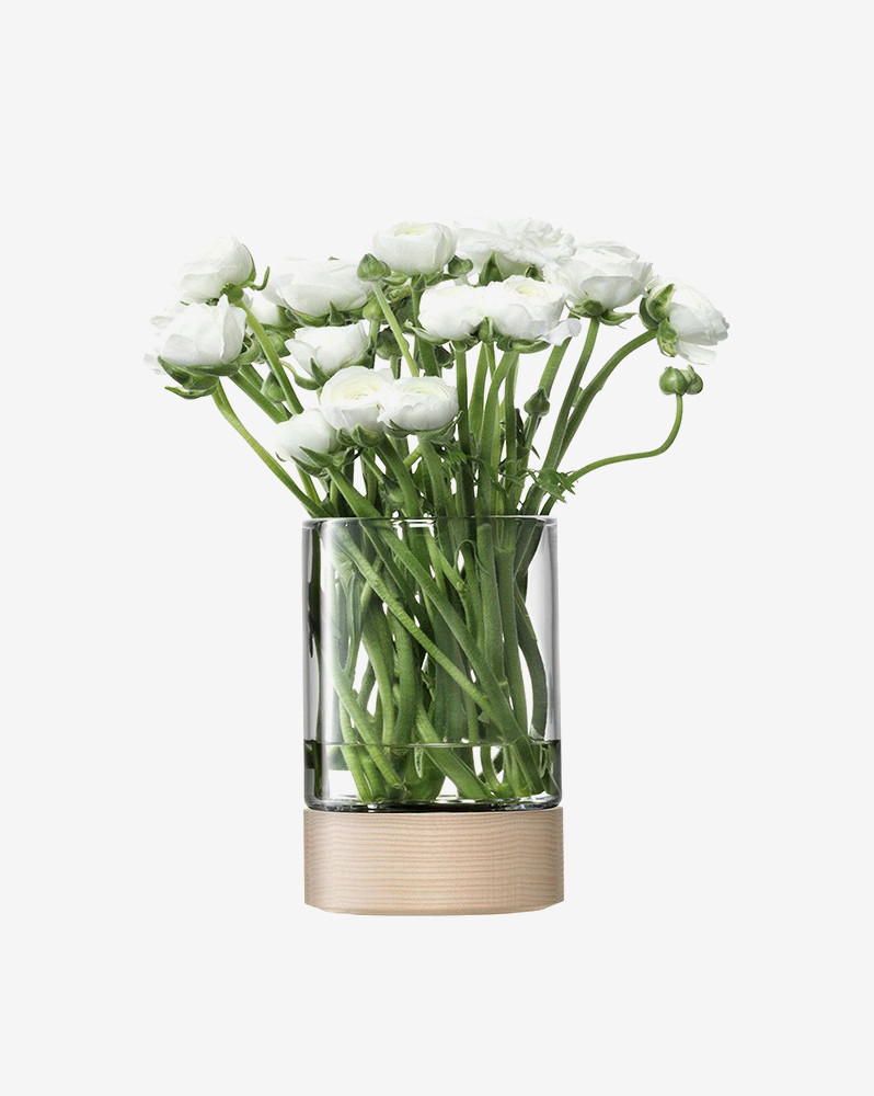 Glass Cylindrical Glass Vase