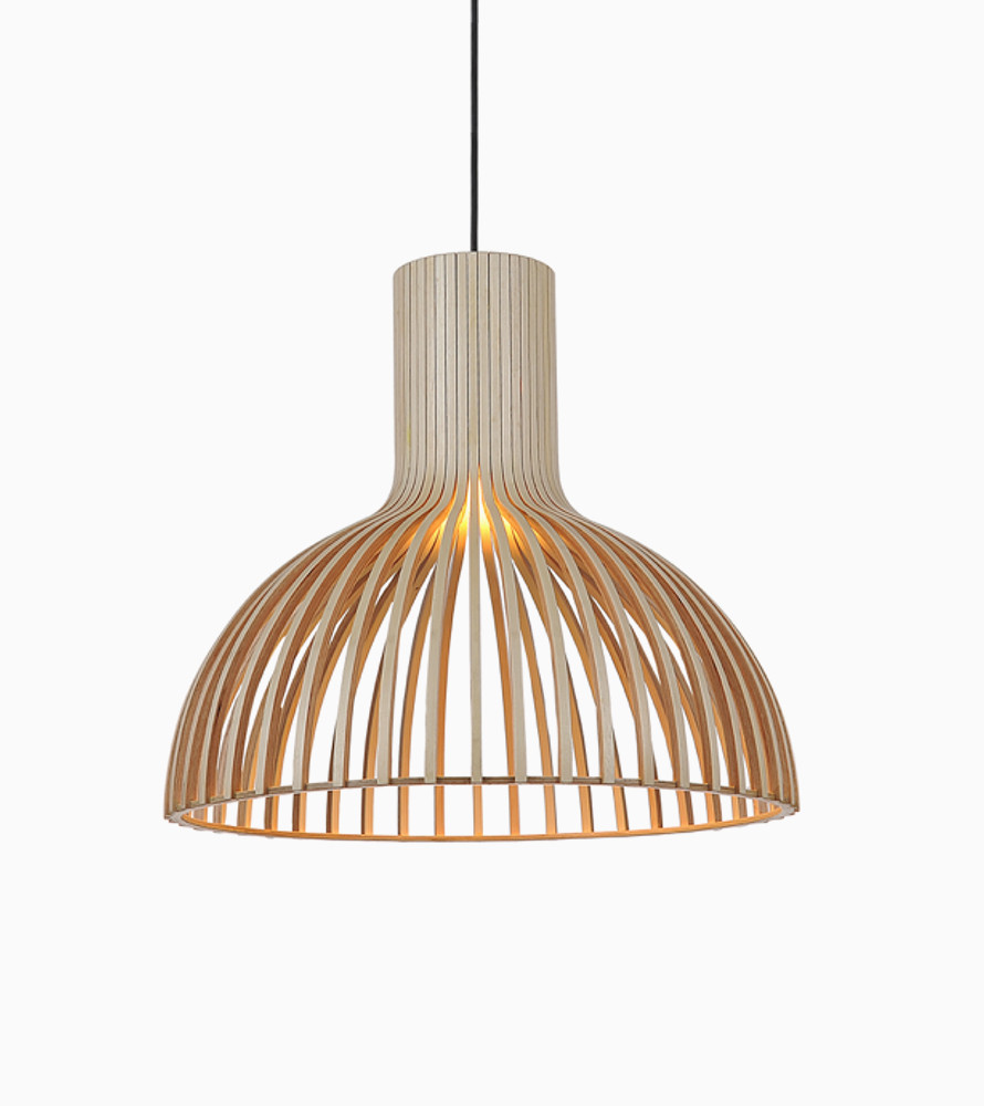 Scandinavian Style Ceiling Mount Wood Pendant Lighting Lamp