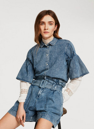 Denim Contrasting Co-ord Trousers