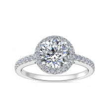Diamond Double Edge Engagement Ring