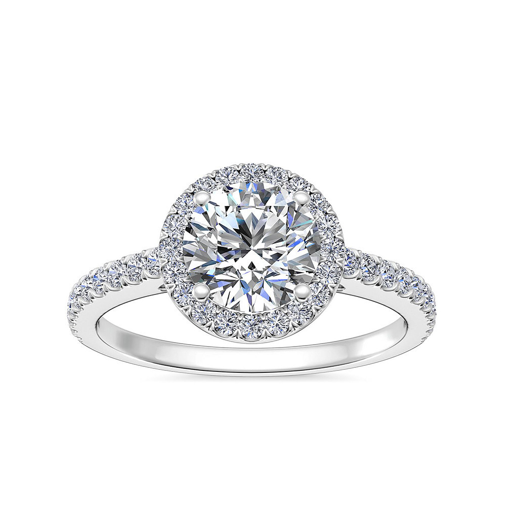 Diamond Double Edge Engagement Ring