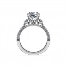 Milgrain Diamond Engagement Ring