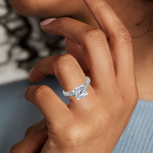 Milgrain Diamond Engagement Ring