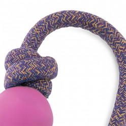 Beco Rubber Ball On Rope Dog Toy