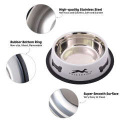 pets empire dog anti-skid stainless steel bowls