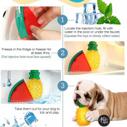 dog cooling chew toy fruit watermelon shaped