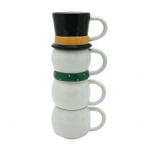 Glossy Ceramic Christmas Character North Mugs Set