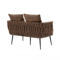 Modern Loveseat Sofa Chair with Removable Back Pillows