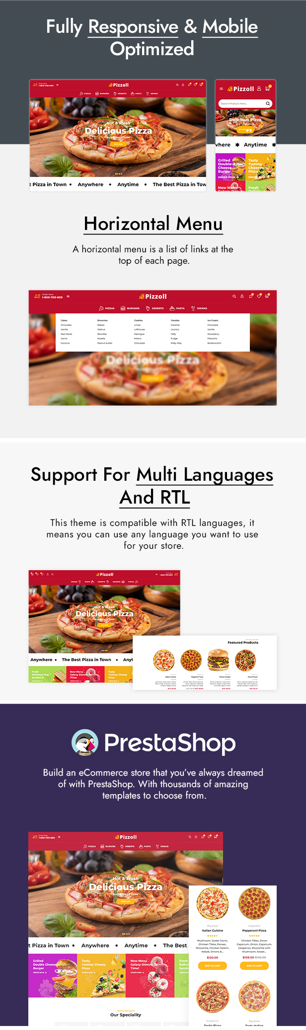 Pizzoll - Pizza & Fast Food Restaurant Prestashop Theme - 2