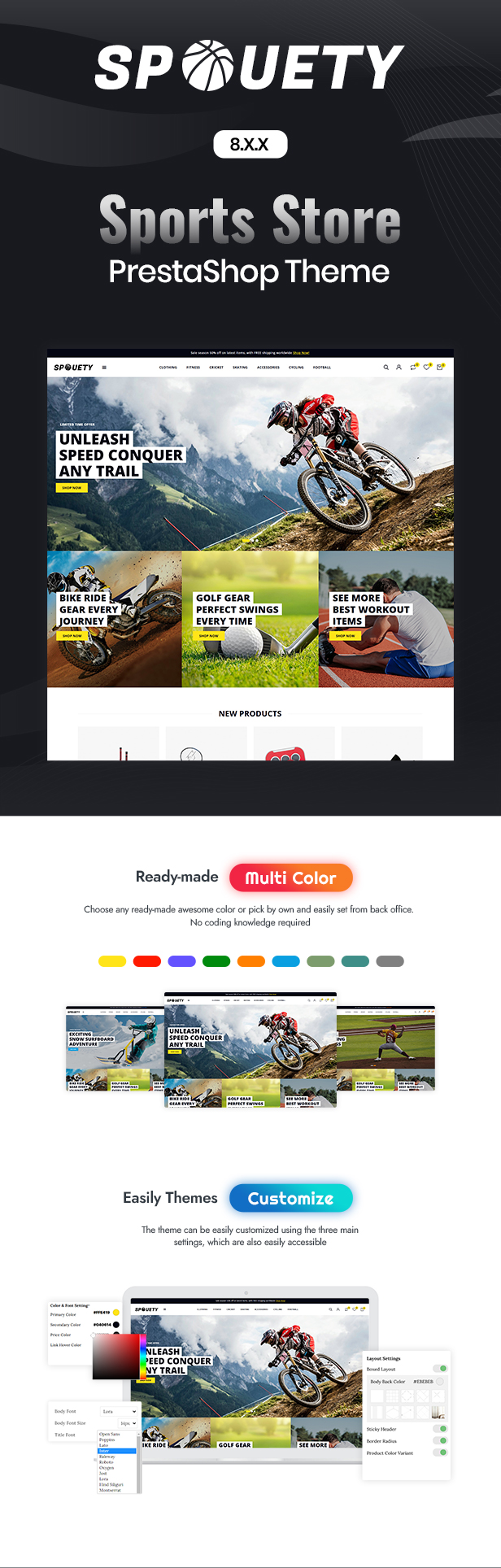 Spouety - Sports Club Gaming & Fitness Gym Prestashop Theme - 1